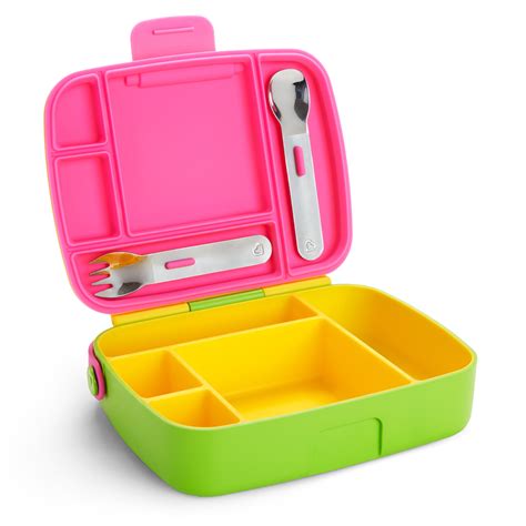 munchkin lunch bento box with stainless steel utensils|Munchkin® Lunch™ Bento Box with Stainless Steel .